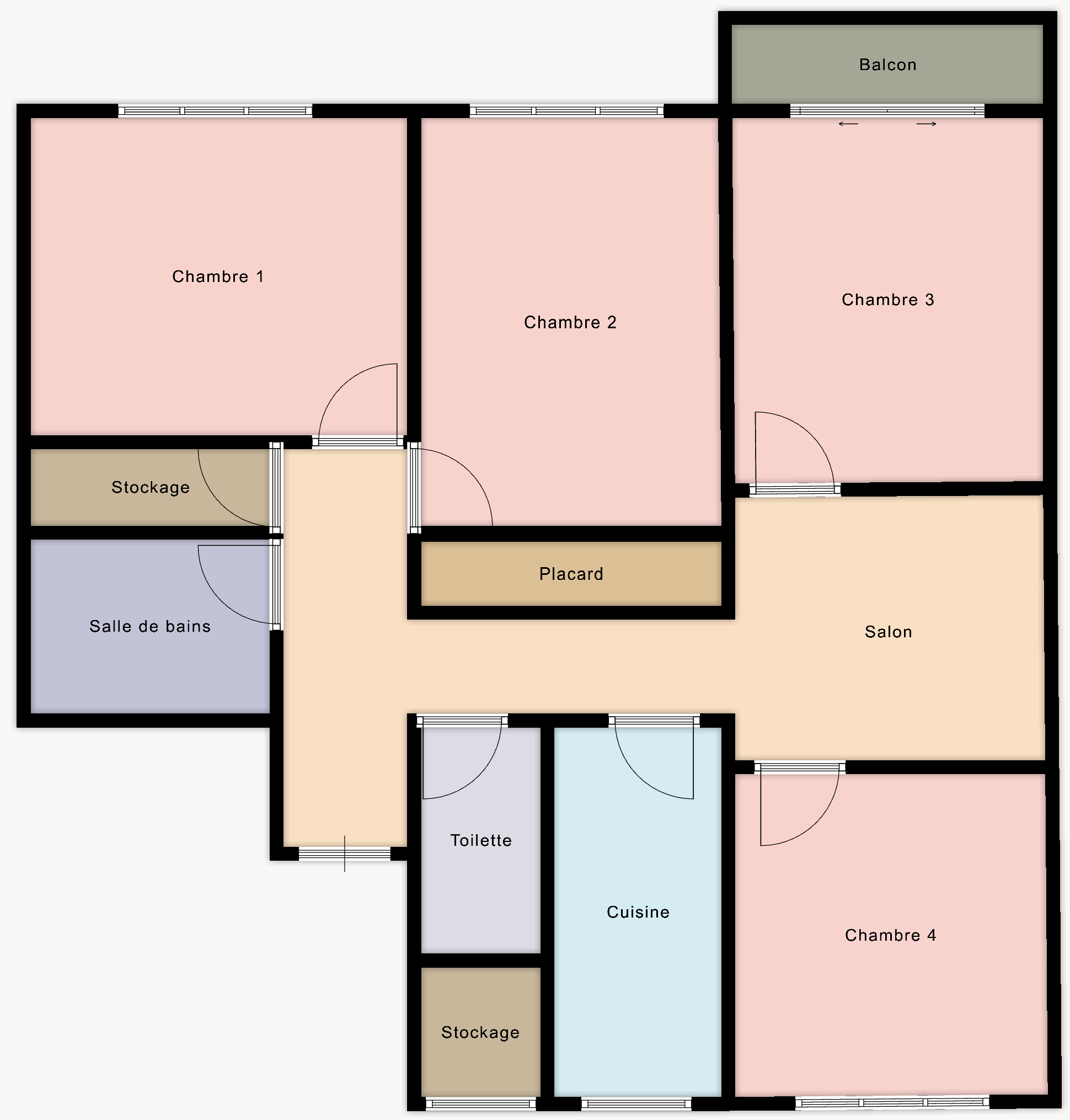 Blanqui 124 (4D) – Chambre 3
